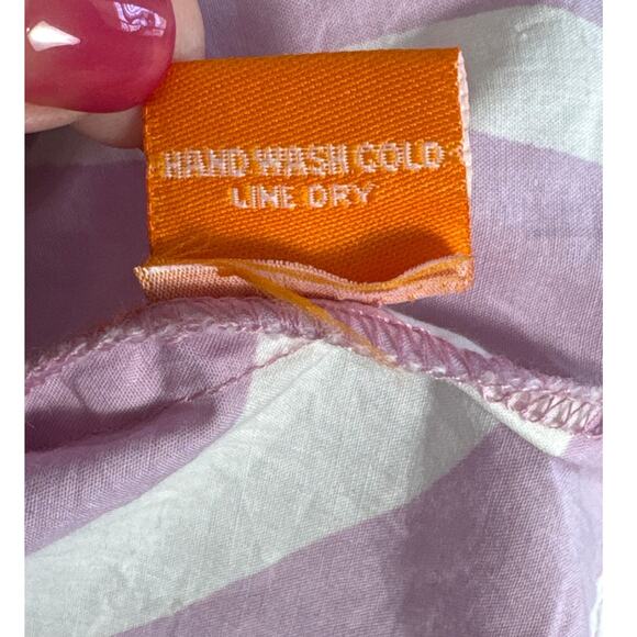 Oliphant Zebra Lilac Flirty V Neck Ruffle Sleeve Mini Dress Size S - Picture 8 of 15